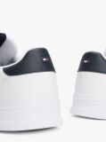 Άσπρο Δερμάτινα Sneakers Με Ανάγλυφο Λογότυπο  Άνδρες