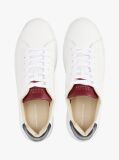 White Leather Cupsole Trainers  Men
