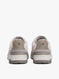 Grey Leather Mixed Texture Basketball Trainers  Men