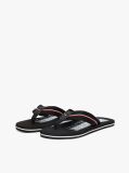 Black Signature Tape Webbing Flip-Flops  Men