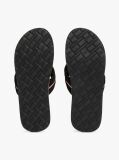 Black Signature Tape Webbing Flip-Flops  Men