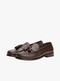 Καφέ Δερμάτινα Loafers Με Λεπτομέρεια  Άνδρες