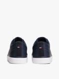 Blue Debossed Logo Trainers  Men
