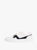 Multi Leather Contrast Panel Court Trainers  Men