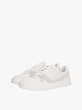 Multi Leather Contrast Panel Court Trainers  Men