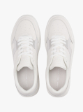 Multi Leather Contrast Panel Court Trainers  Men
