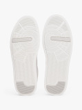 Multi Leather Contrast Panel Court Trainers  Men