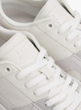 Multi Leather Contrast Panel Court Trainers  Men