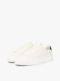 Beige Leather Cupsole Trainers  Men