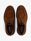 Brown Lightweight Suede Moc Toe Shoes  Men