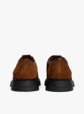 Brown Lightweight Suede Moc Toe Shoes  Men