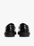 Μαύρο Δερμάτινα Loafers Με Ανάγλυφο Λογότυπο  Άνδρες