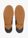 Μαύρο Δερμάτινα Loafers Με Ανάγλυφο Λογότυπο  Άνδρες