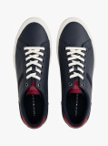 Μπλε Δερμάτινα Sneakers Με Μίξη Υφών  Άνδρες