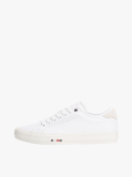 White Leather Signature Trainers  Men