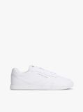 White Debossed Logo Cupsole Trainers With Leather  Men