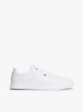 White Lightweight Leather Cupsole Court Trainers  Men
