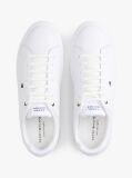 White Lightweight Leather Cupsole Court Trainers  Men