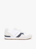 Άσπρο Sneakers Με Μίξη Υφών Και Σουέτ  Άνδρες