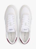 White Lightweight Sneakers With Leather  Men