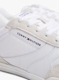 White Lightweight Sneakers With Leather  Men