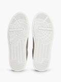 Grey Debossed Logo Suede Court Trainers  Men