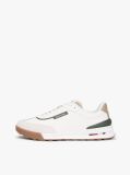 Beige Retro Mixed Texture Trainers With Leather  Men