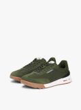 Green Retro Textured Mesh Trainers  Men
