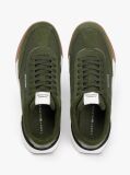 Green Retro Textured Mesh Trainers  Men