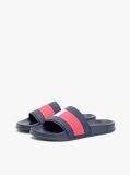 Blue Flag Strap Pool Slides  Men