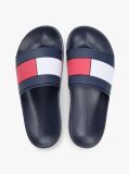 Blue Flag Strap Pool Slides  Men