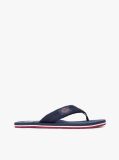 Blue Crest Patch Webbing Strap Flip-Flops  Men