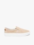 Beige Suede Slip-on Cupsole Trainers  Men