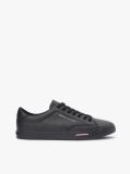 Μαύρο Δερμάτινα Δετά Sneakers Με Signature Λεπτομέρεια  Άνδρες
