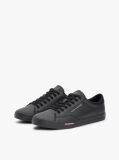 Μαύρο Δερμάτινα Δετά Sneakers Με Signature Λεπτομέρεια  Άνδρες