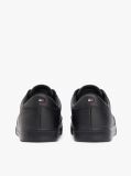 Μαύρο Δερμάτινα Δετά Sneakers Με Signature Λεπτομέρεια  Άνδρες
