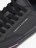 Μαύρο Δερμάτινα Δετά Sneakers Με Signature Λεπτομέρεια  Άνδρες