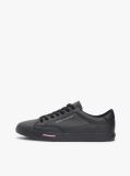 Μαύρο Δερμάτινα Δετά Sneakers Με Signature Λεπτομέρεια  Άνδρες