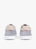 Grey Luxe Embossed Logo Suede Trainers  Men
