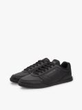 Μαύρο Δερμάτινα Sneakers Με Αντίθεση Πίσω  Άνδρες