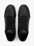 Μαύρο Δερμάτινα Sneakers Με Αντίθεση Πίσω  Άνδρες