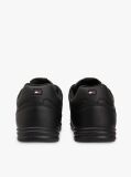Μαύρο Δερμάτινα Sneakers Με Αντίθεση Πίσω  Άνδρες