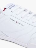 Άσπρο Δερμάτινα Sneakers Με Αντίθεση Πίσω  Άνδρες