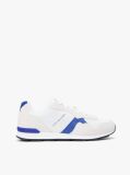 White Mixed Texture Mesh Cleat Trainers  Men