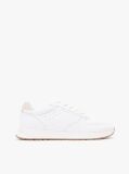 Άσπρο Δερμάτινα Sneakers Με Ανάγλυφο Λογότυπο  Άνδρες
