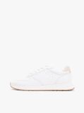 Άσπρο Δερμάτινα Sneakers Με Ανάγλυφο Λογότυπο  Άνδρες