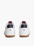 Blue Mixed Texture Basketball Trainers With Leather  Men
