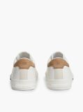 Μπεζ Δερμάτινα Sneakers Με Πίσω Λεπτομέρεια Σε Αντίθεση  Άνδρες