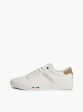 Μπεζ Δερμάτινα Sneakers Με Πίσω Λεπτομέρεια Σε Αντίθεση  Άνδρες