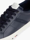 Μπλε Δερμάτινα Sneakers Με Πίσω Λεπτομέρεια Σε Αντίθεση  Άνδρες